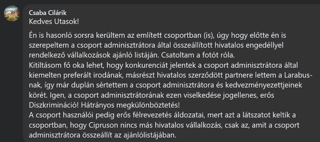 Cilárik Csaba kommentje